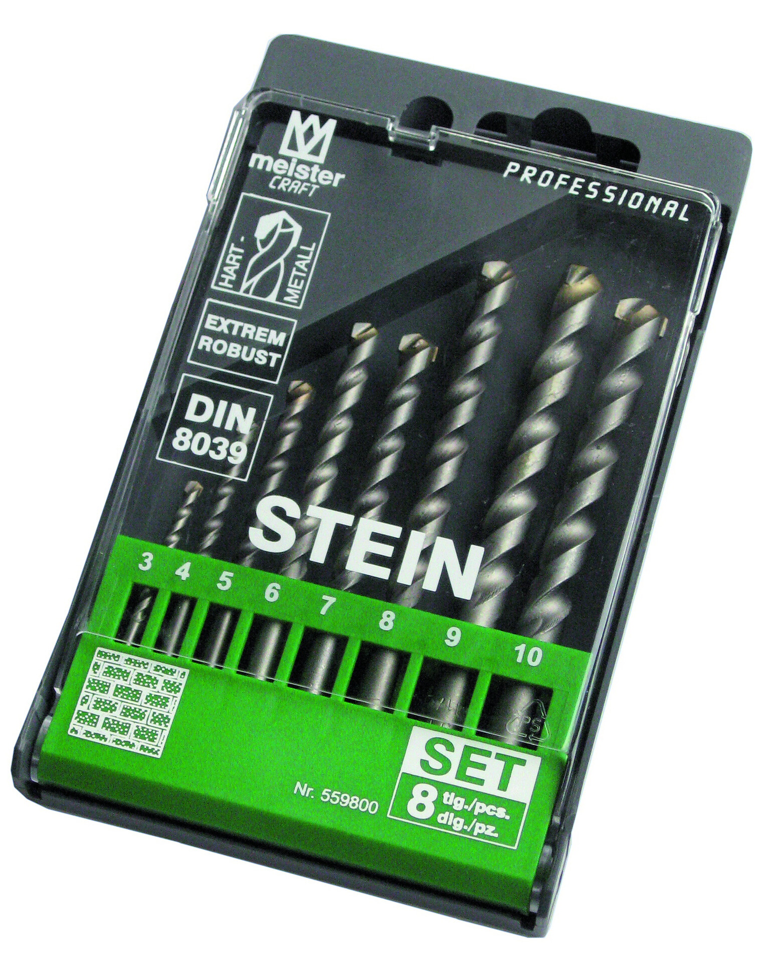 Meister Steinbohrersatz 8 tlg.