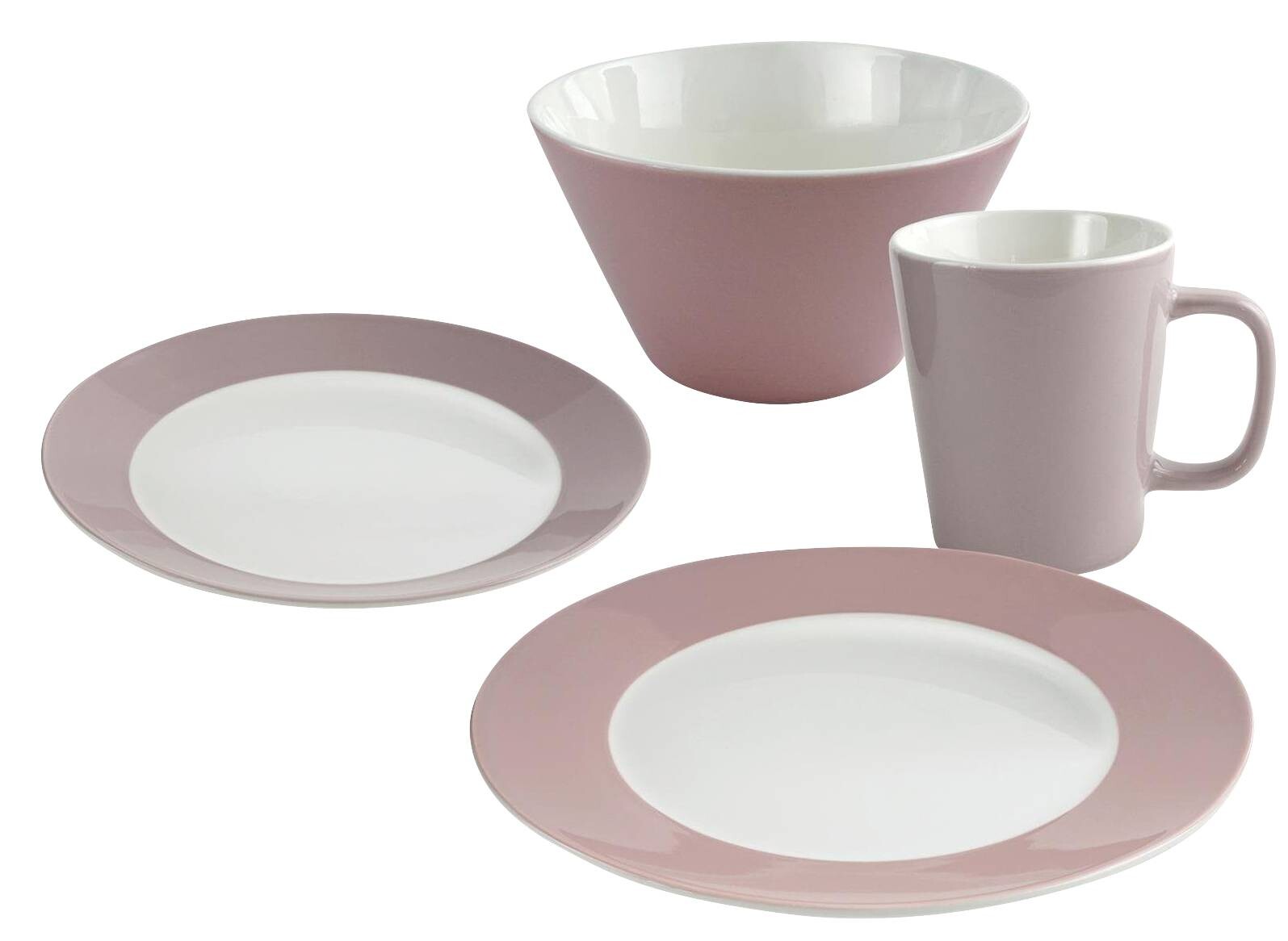 Mövenpick Kombiservice Montreux rosa Porzellan 16 tlg.