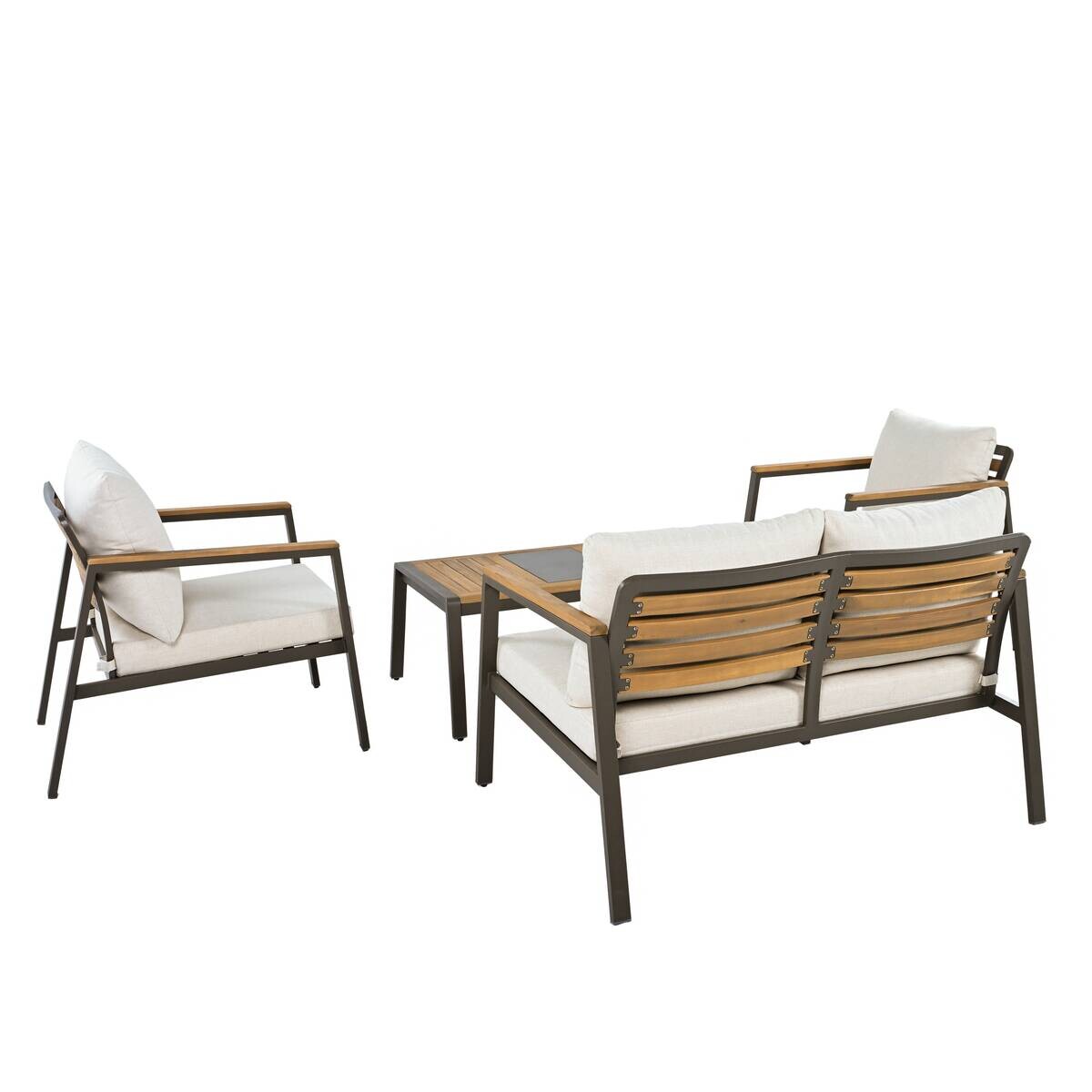 POCOline Gartensitzgruppe Grasse taupe Stahl