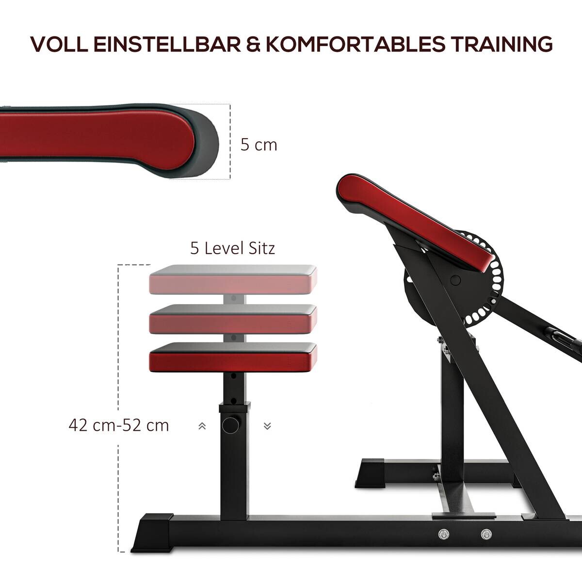 SPORTNOW Beinstrecker schwarz Kunstleder B/H/L: ca. 95x80x105 cm