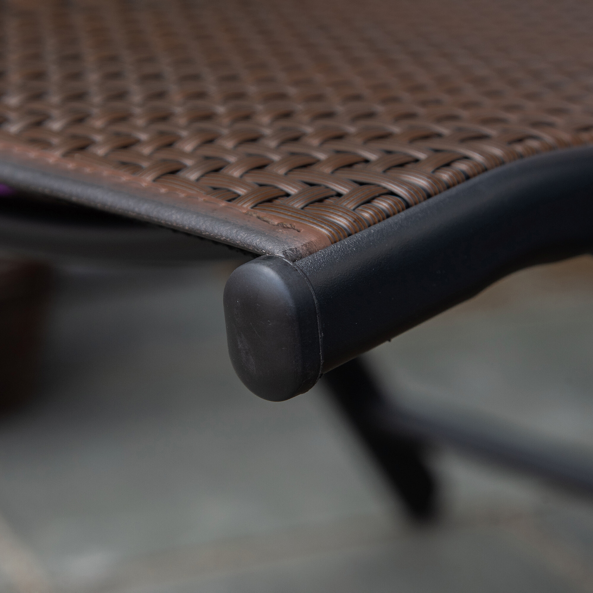 Outsunny Klappsessel braun Polyrattan B/H/L: ca. 71x111x58 cm