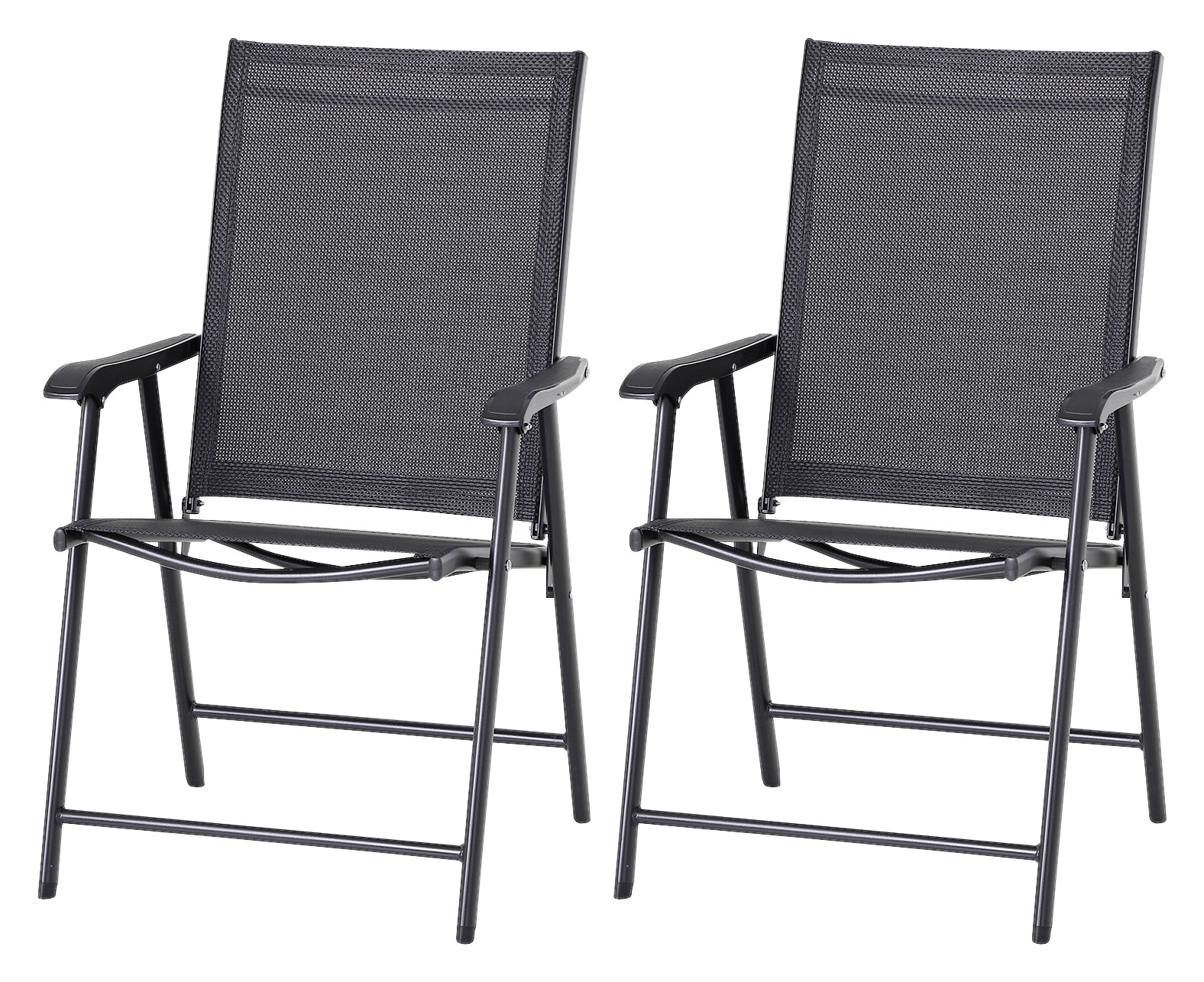 Outsunny Klappsessel grau Metall B/H/T: ca. 58x94x64 cm