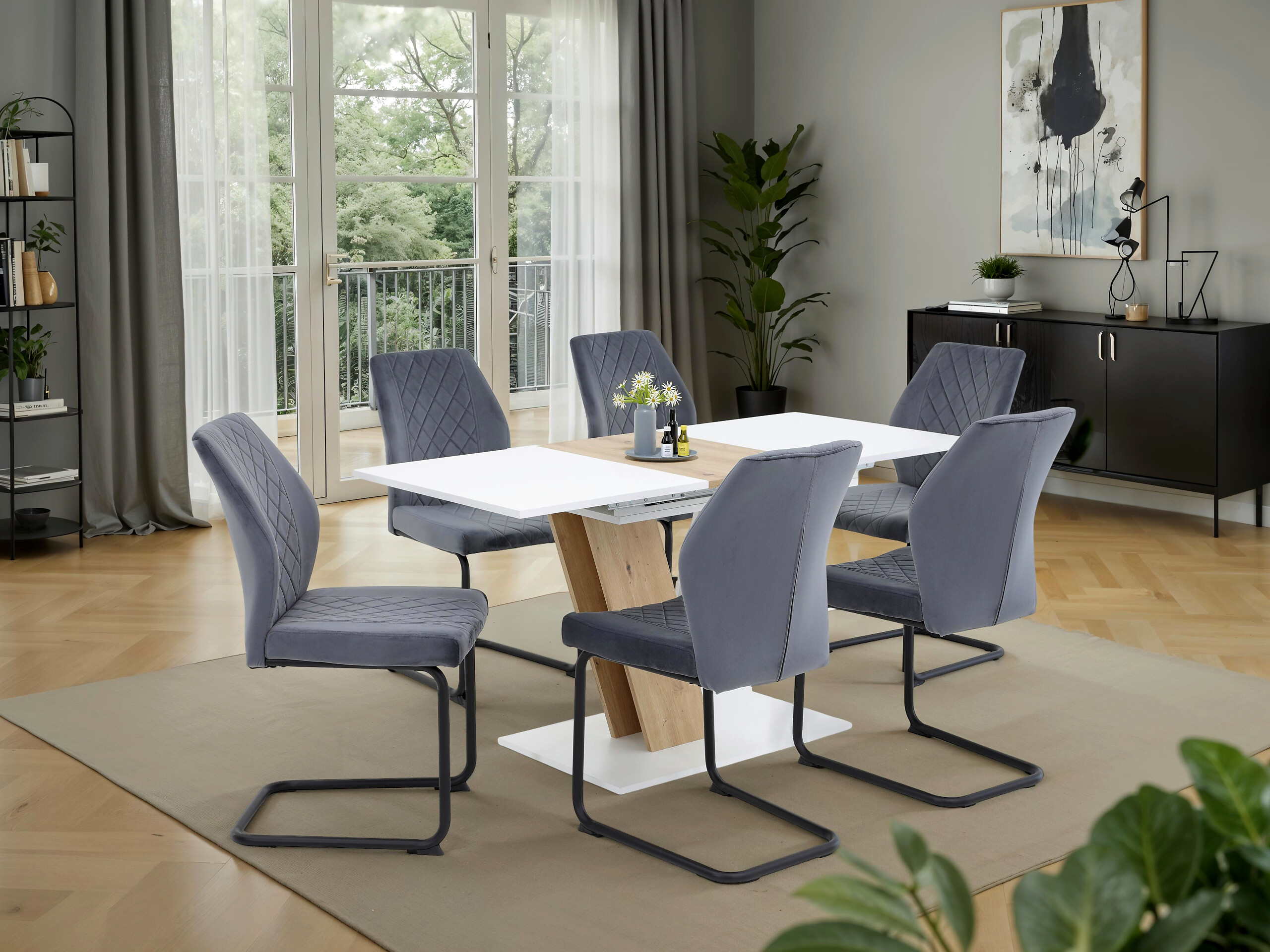 Esstisch Siena weiß Eiche B/H/T: ca. 150x76x70 cm