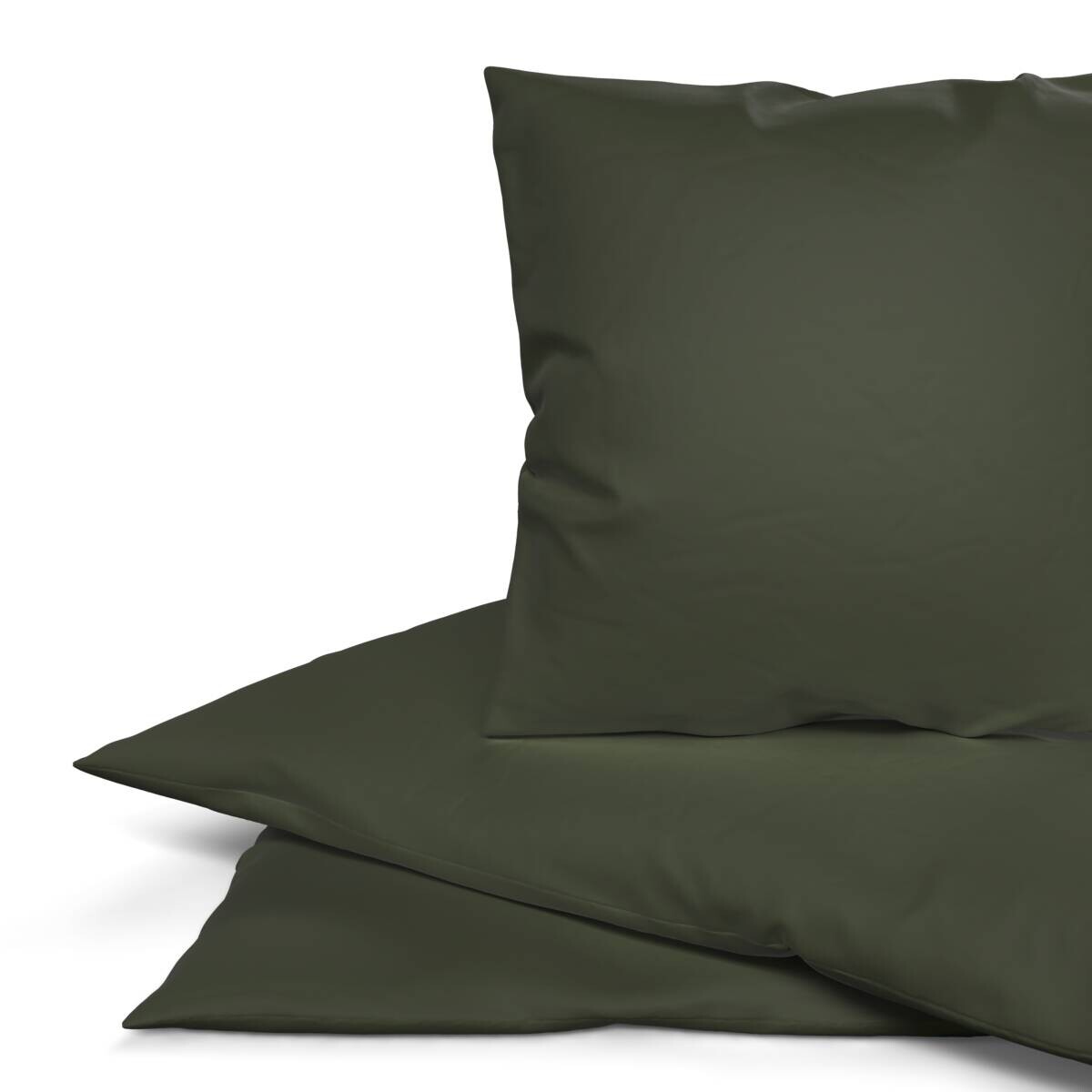Baumwoll Bettwäsche Renforce dunkelgrün Baumwolle B/L: ca. 135x200 cm