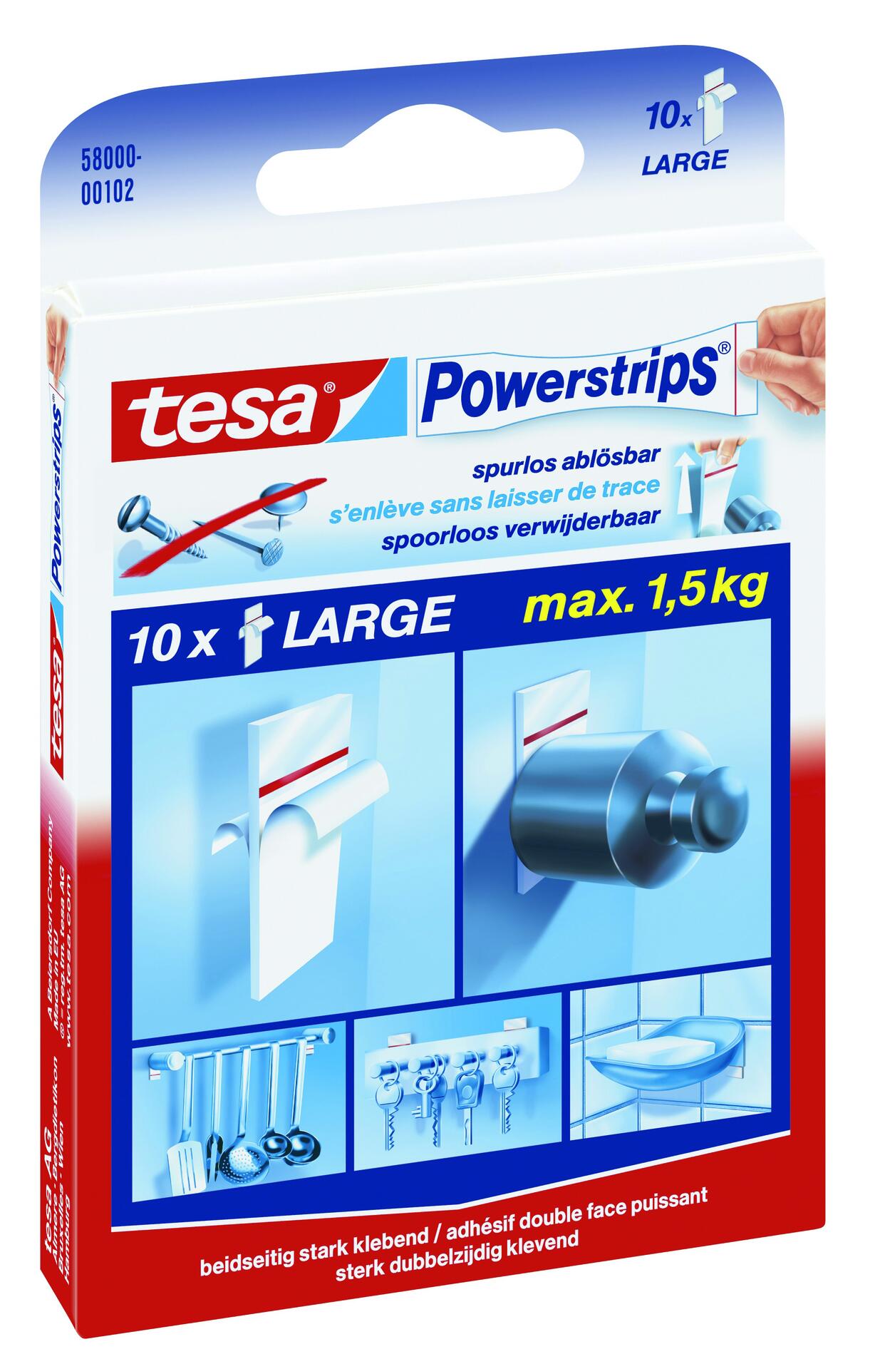 Powerstrips weiß Kunststoff B/H/L: ca. 20x50x0,7 cm