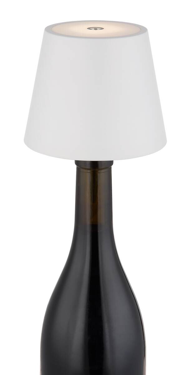 GLOBO LED-Tischleuchte Opal weiß Kunststoff Metall H/D: ca. 36x11,5 cm