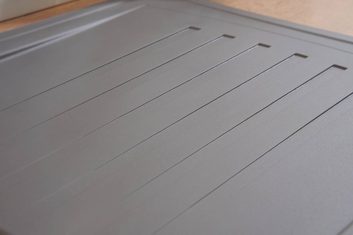 Respekta Einbauspüle Boston 86 x 50 G Beton grau Mineralite B/H/T: ca. 86x20x50 cm