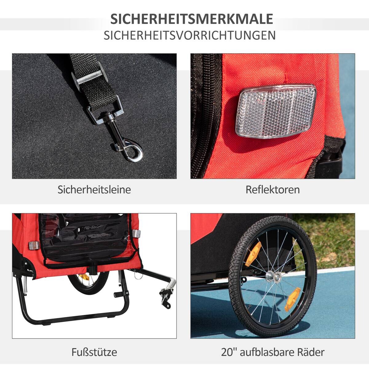 PawHut Hunde-Zubehör rot Edelstahl B/H/L: ca. 77x170x90 cm