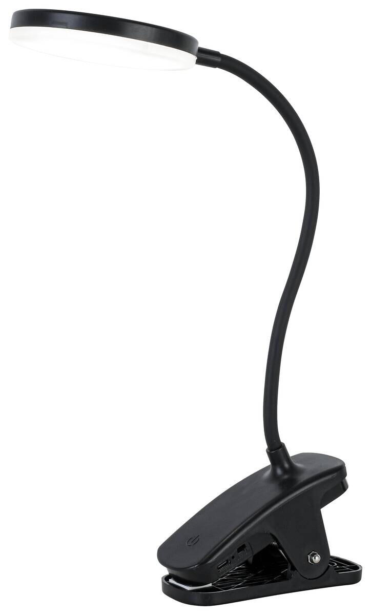 Nolo Tischleuchte Noah schwarz Kunststoff B/H/L: ca. 6,5x52x14 cm