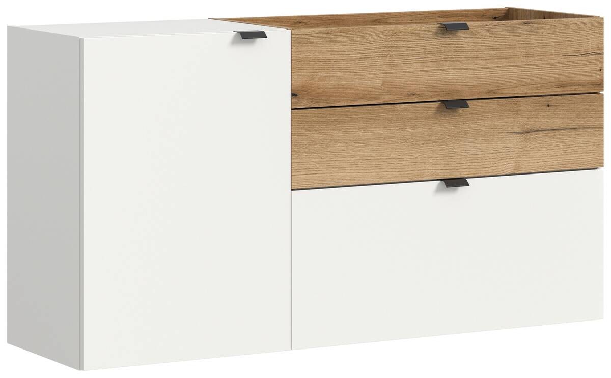 Hängeschuhschrank Naro weiß Evoke Oak Nachbildung B/H/T: ca. 120x64x37 cm