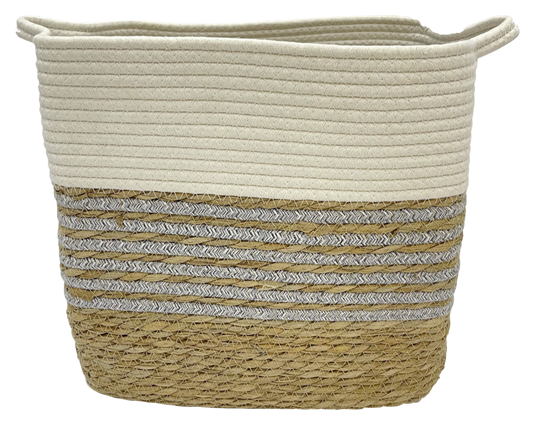 POCOline Korb weiß Baumwolle B/H/L: ca. 29x33x37 cm