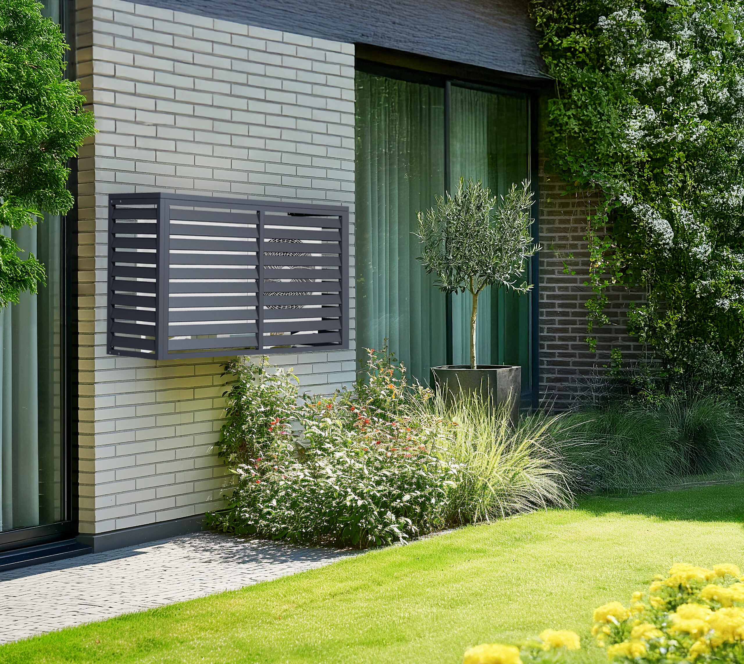 Westmann Verkleidung Wärmepumpe Boxa anthrazit B/H/L: ca. 140x97x56 cm