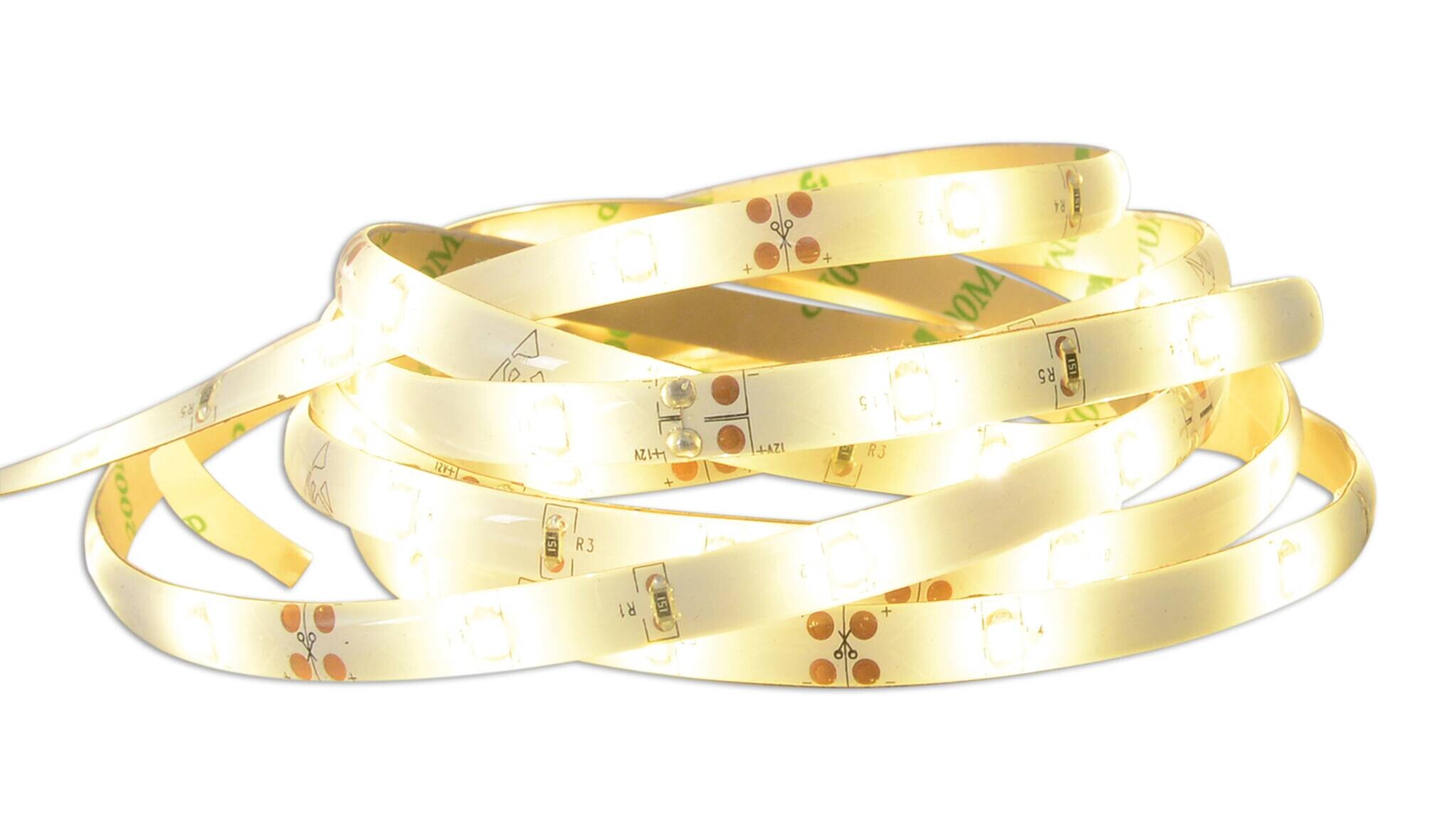 Näve Leuchten Unterbett-LED-Streifen warmweiß Kunststoff B/H/T: ca. 240x0,2x0,8 cm