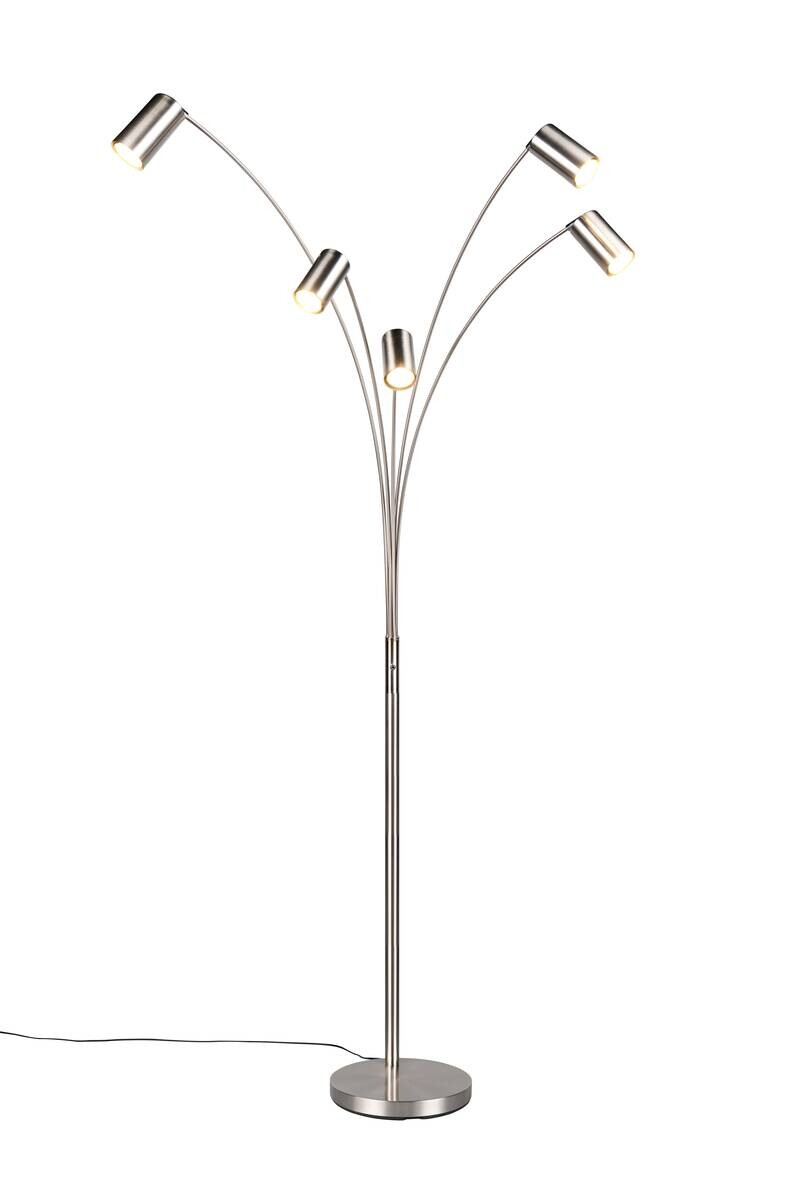 Reality Stehleuchte nickel Metall GU10 5 Brennstellen