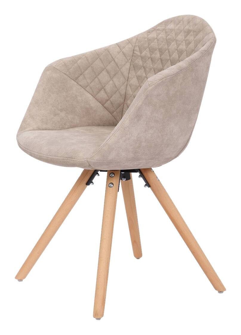 Stuhl Chadwick 100 2er creme Microfaser B/H/T: ca. 59x82x55 cm