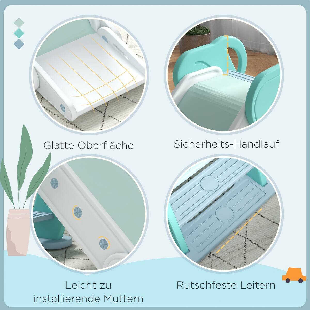 AIYAPLAY Outdoor-Spielzeug grün B/H/L: ca. 53x120x53 cm