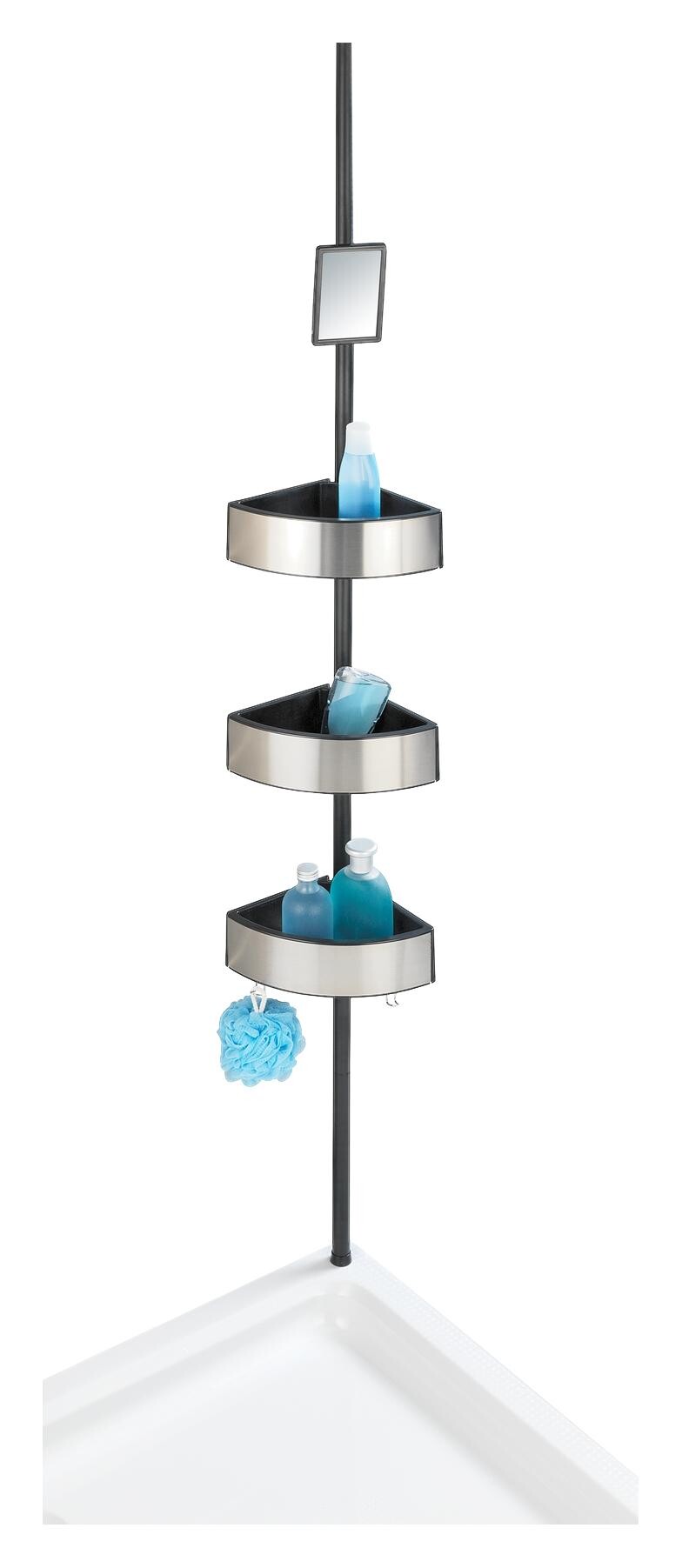 Teleskop Duschecke schwarz Kunststoff H/D: ca. 260x2,5 cm