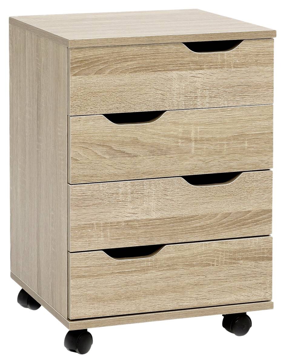 Rollcontainer braun Spanplatte B/H/T: ca. 40x60x40 cm