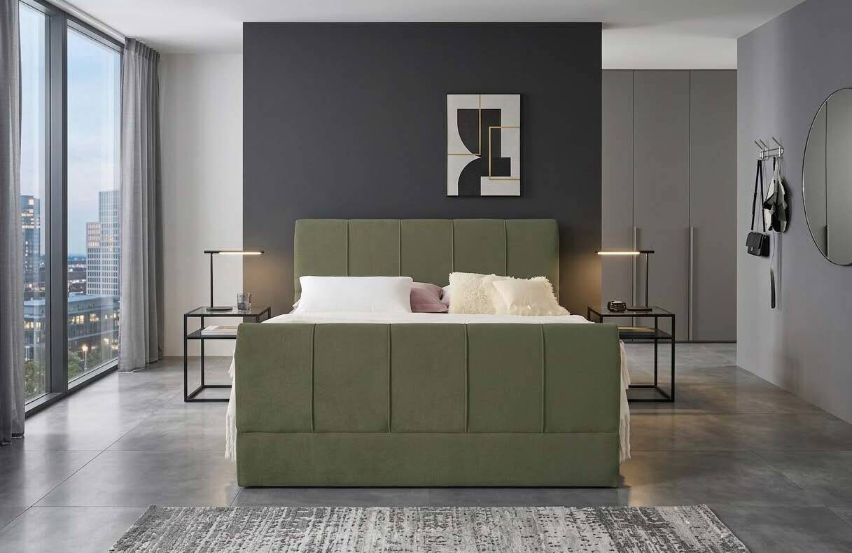 Boxspringbett Harmony olive Liegefläche B/L: ca. 160x200 cm