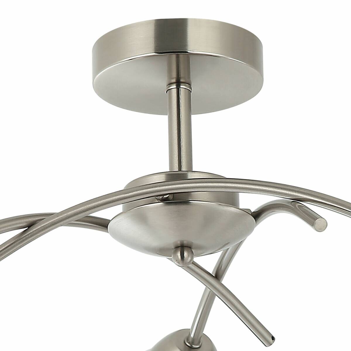 Lamkur Deckenleuchte Donna nickel Metall Glas H/L: ca. 25x51 cm E27 3 Brennstellen