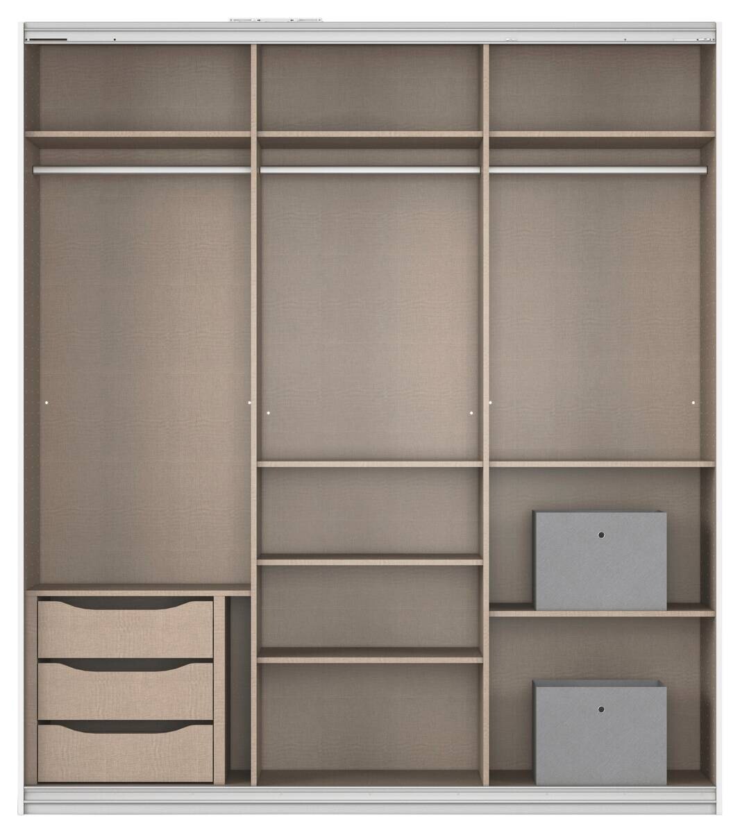 Kleiderschrank Kulmbach grau B/H/T: ca. 203x229x62 cm Kleiderschrank Kulmbach grau B/H/T: ca. 203x229x62 cm