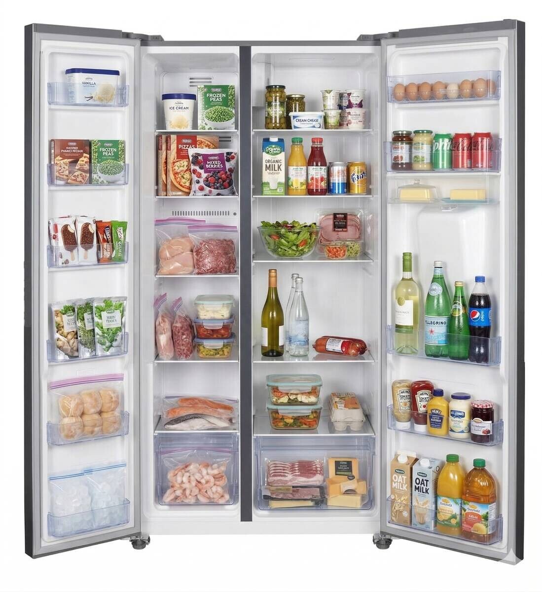 POCOline Side-by-side Kühl-/Gefrierkombination SBS177-439EIXNFWDD Inox B/H/T: ca. 91x177x59 cm