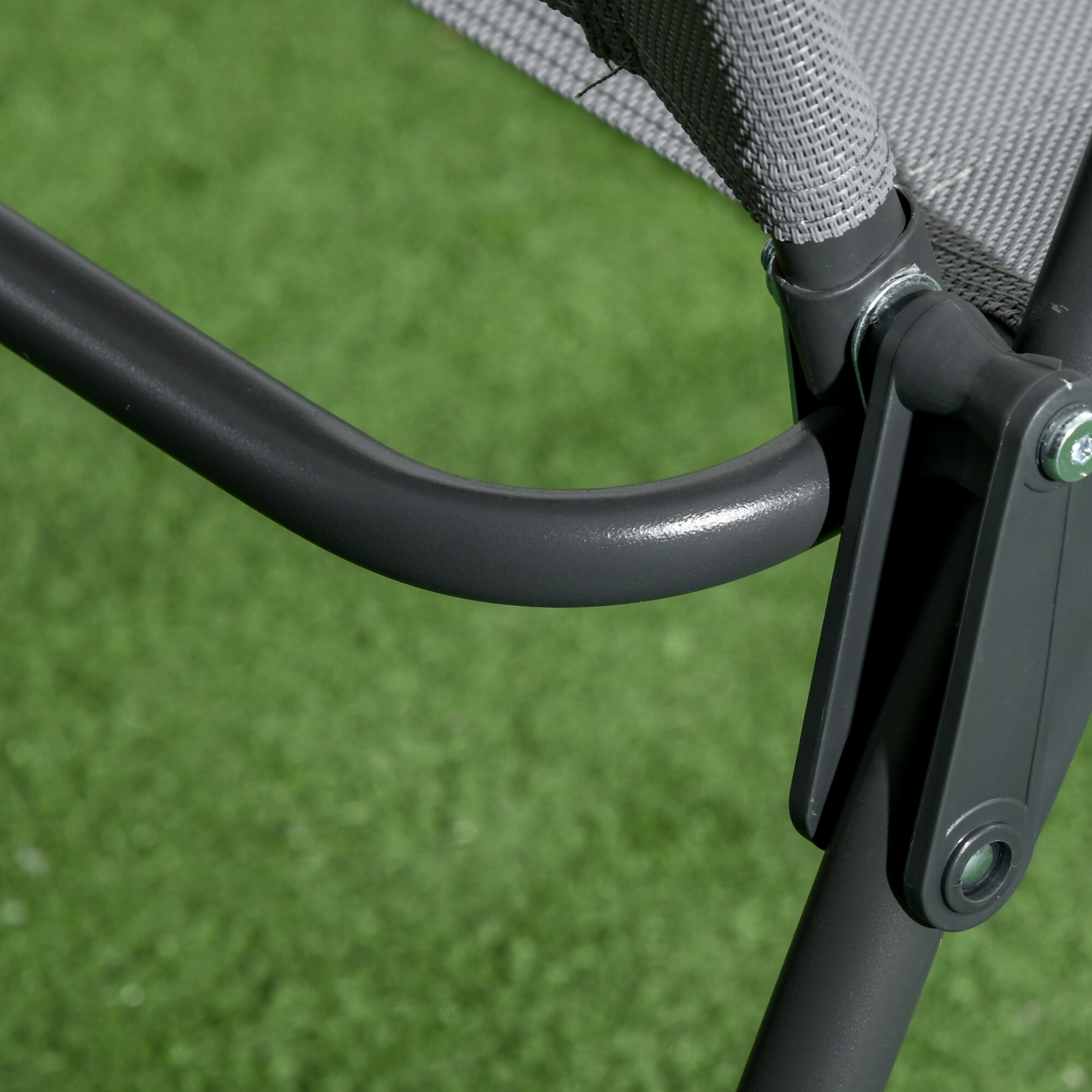 Outsunny Bistro-Set hellgrau Mesh B/H/L: ca. 64x93x53,5 cm