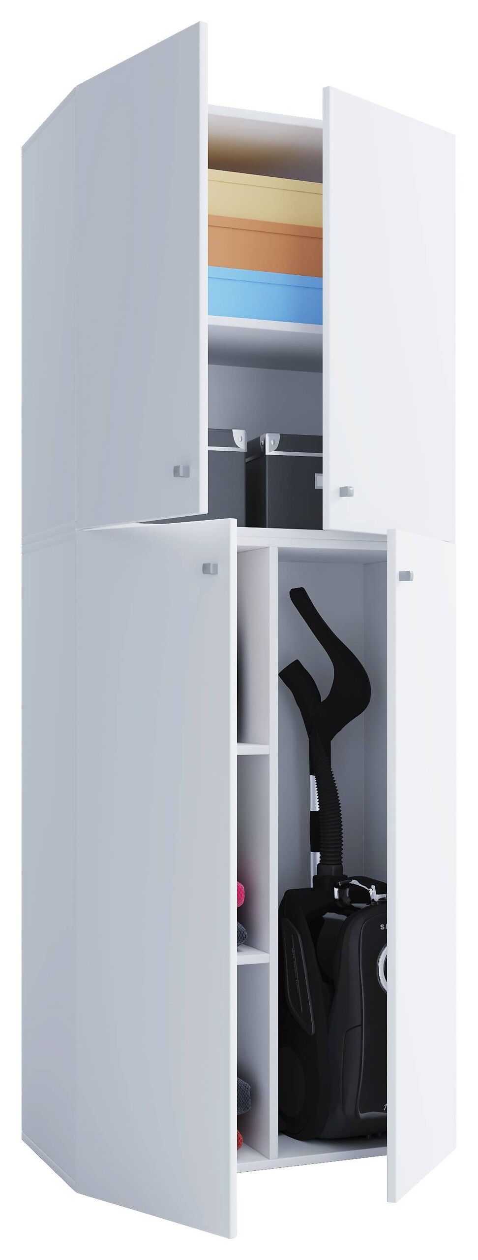 Putzschrank Lona XXL Putzschrank weiß B/H/T: ca. 70x182x39 cm