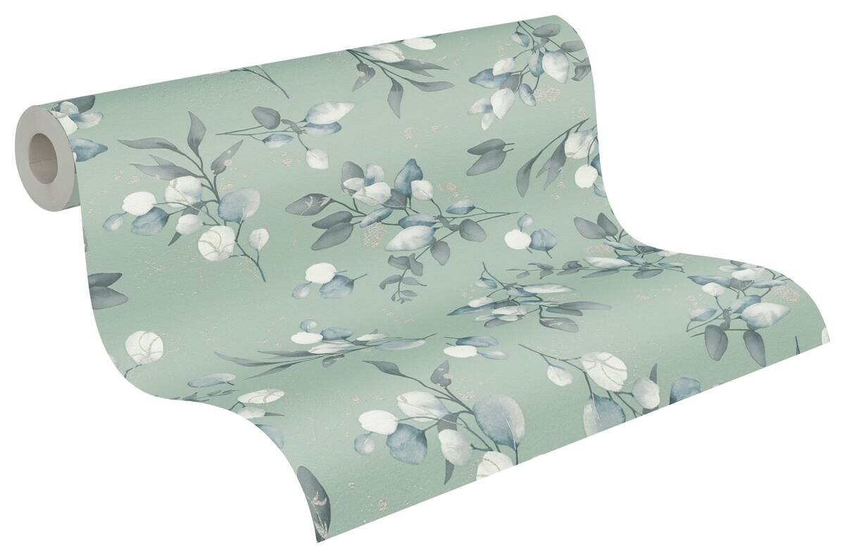 A.S.Creation Vliestapete grün blau grau B/H/D: ca. 53x1005x7,6 cm