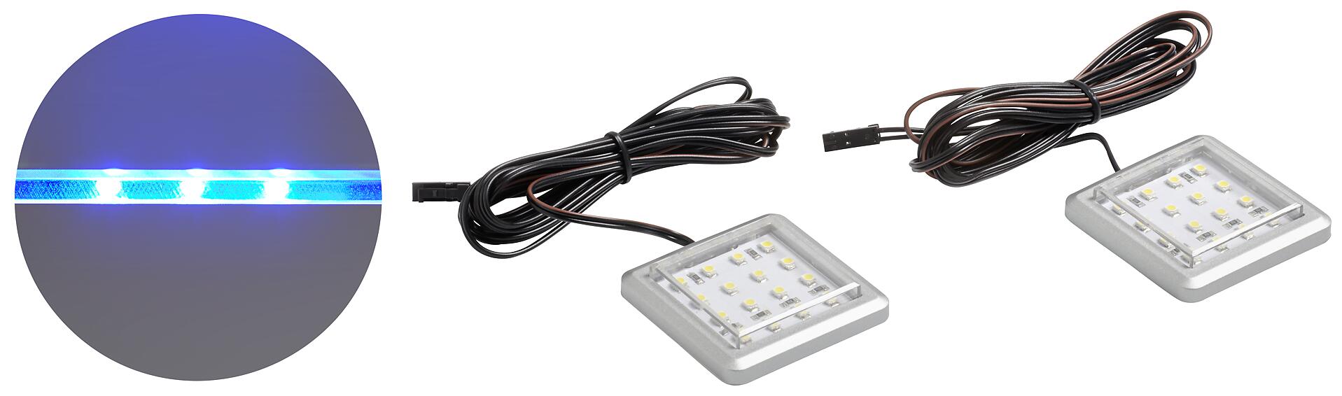 LED-Unterbauspots blau