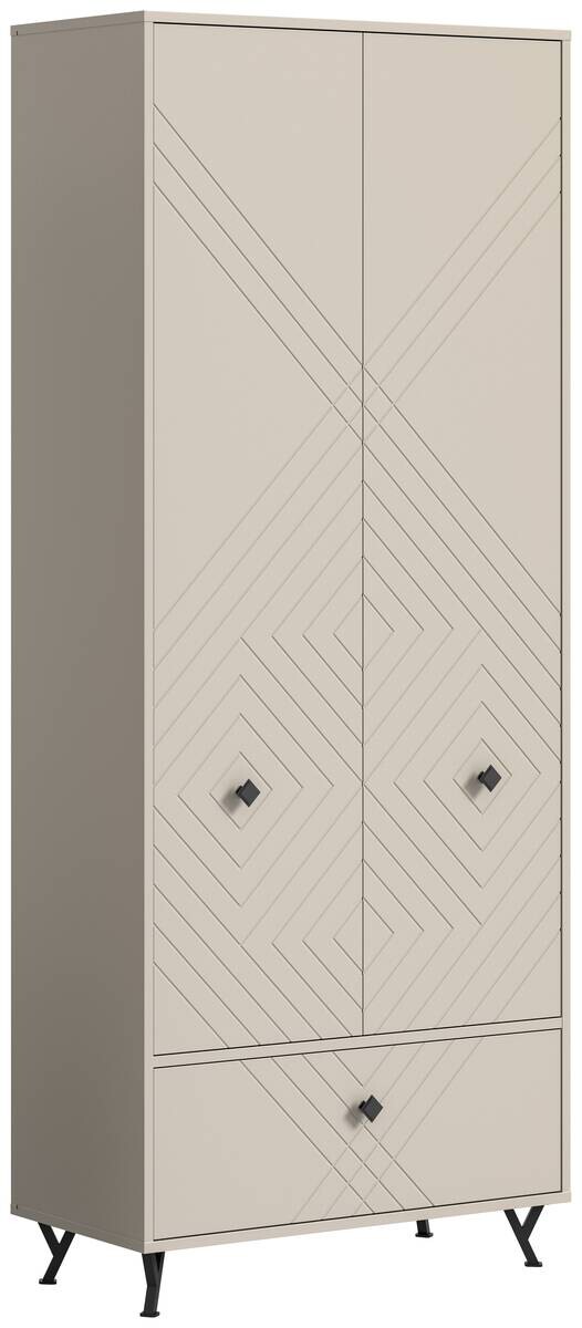 Garderobenschrank NOTES sandbeige sandbeige matt B/H/T: ca. 80x190x35 cm