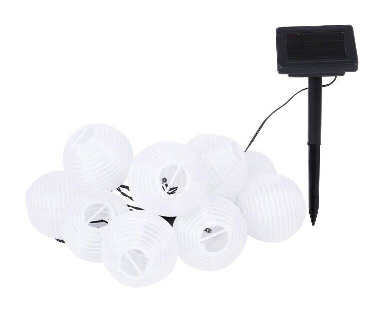 Solarlichterkette weiß Kunststoff Polyester L: ca. 380 cm