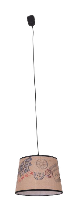 Näve Leuchten Pendelleuchte braun Polyester-Mischgewebe B/H/T/L: ca. 25x30x22x95 cm E27 1 Brennstellen