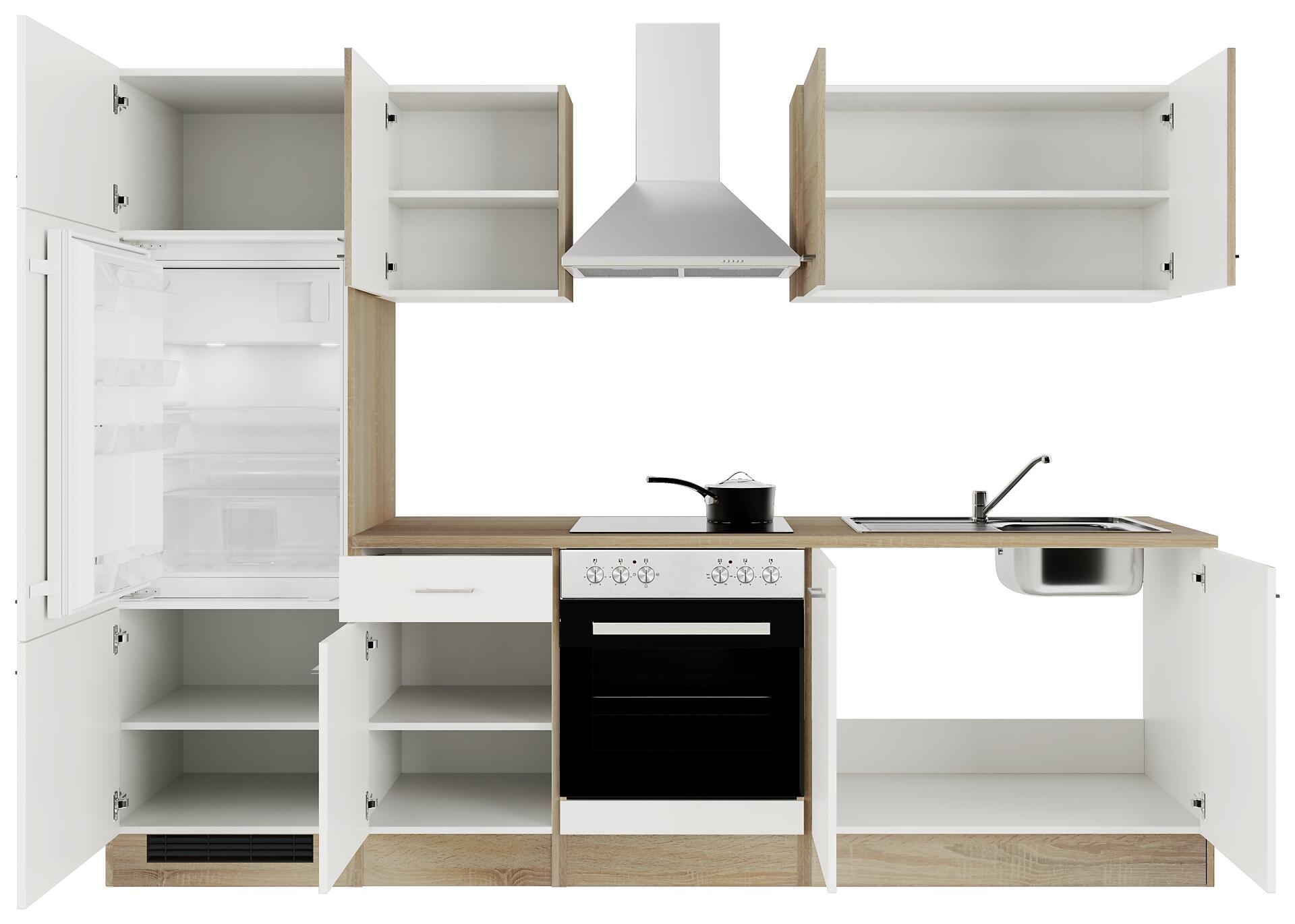 Küchenblock Samoa weiß B/H/T: ca. 270x200x60 cm