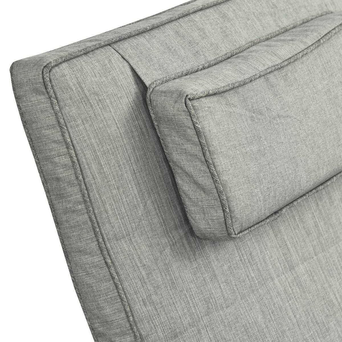 Outsunny Gartenliege-Set mit Tisch grau Polyrattan B/H/L: ca. 73x103x200 cm