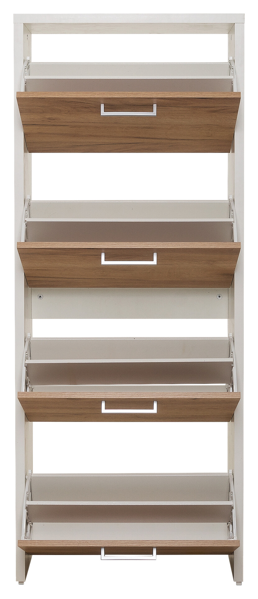 Schuhkipper Fulda 2 weiß honig Eiche Nachbildung B/H/T: ca. 61x152x25 cm