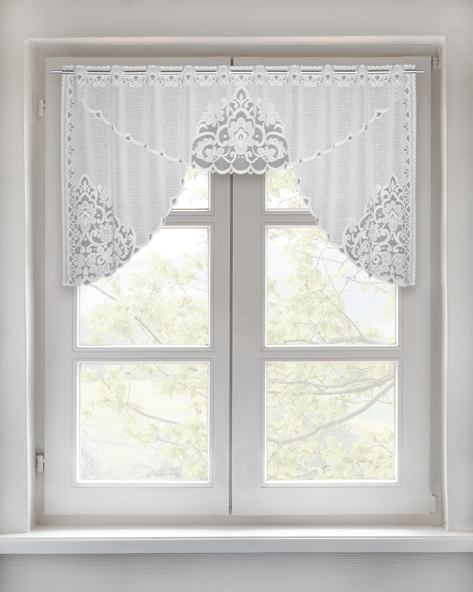 POCOline Scheibengardine Aruba weiß B/L: ca. 150x70 cm