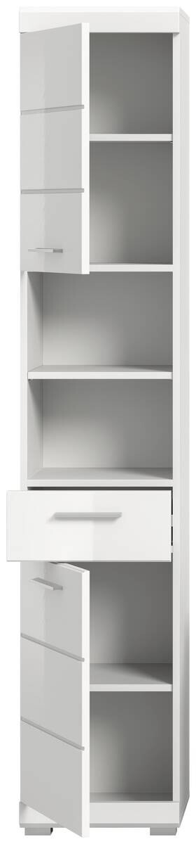 Badhochschrank Scout weiß weiß Hochglanz B/H/T: ca. 37x191x31 cm