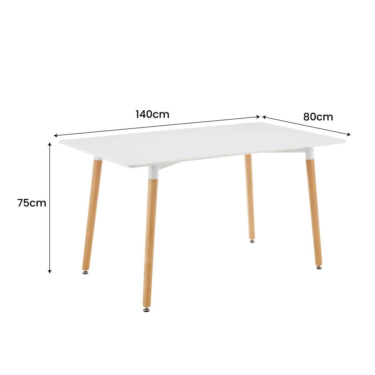 Esstisch BENNY weiß matt B/H/T: ca. 140x75x80 cm