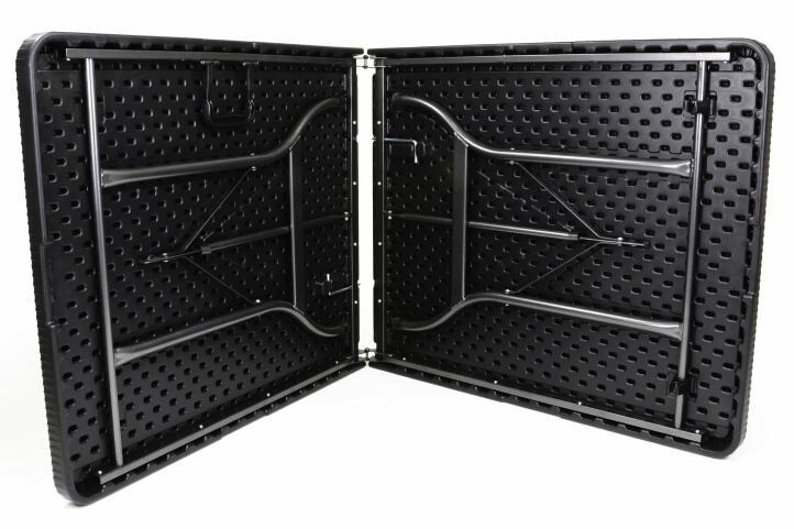 VCM Klapptisch schwarz Metall B/H/L: ca. 75x70x180 cm