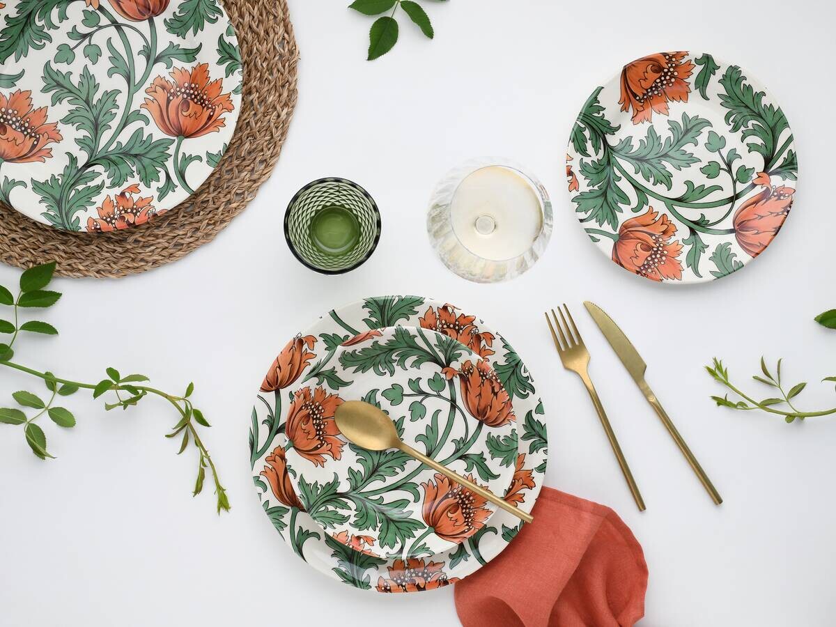 CreaTable Kombiservice Florentina grün Steingut 12 tlg.