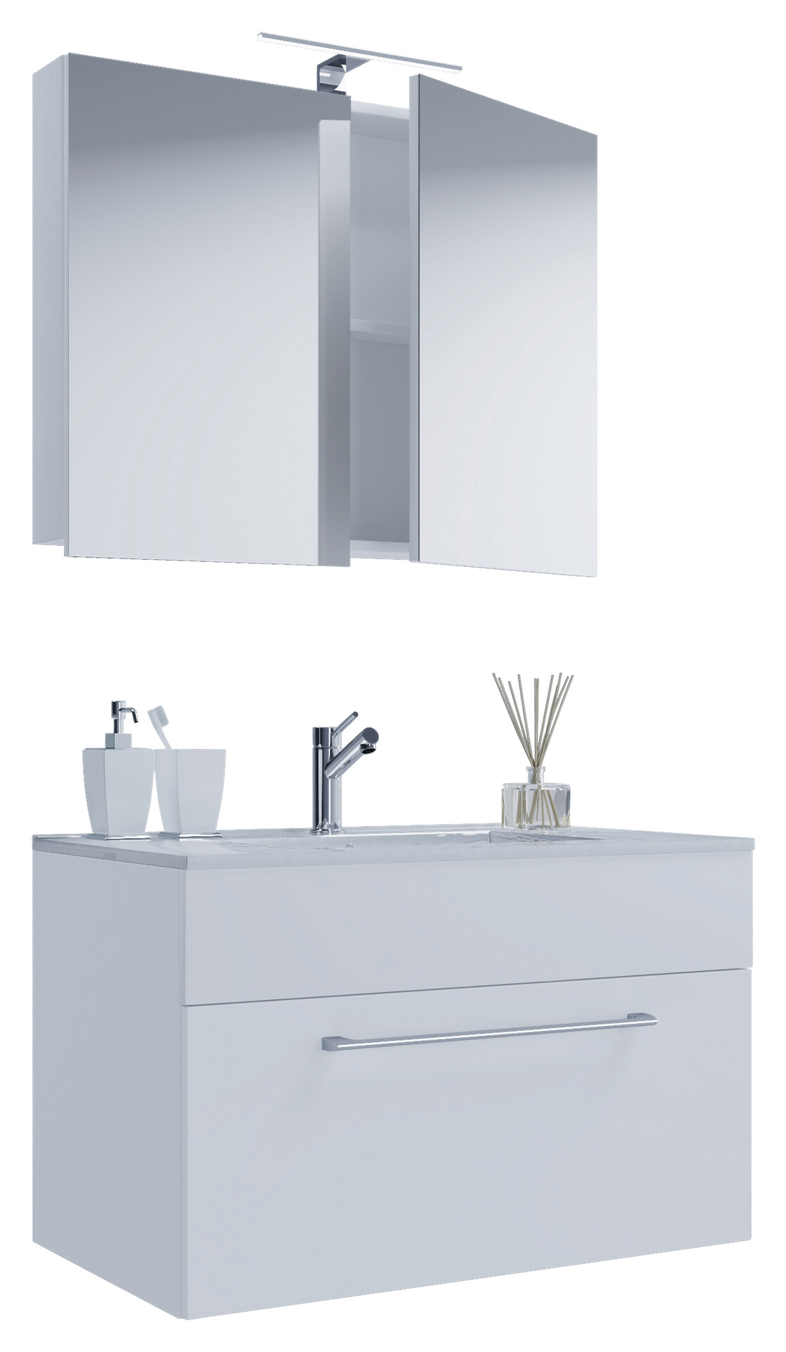 Waschplatz 3tlg-Badinos weiß