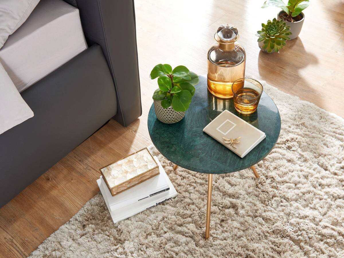 Beistelltisch grün Marmor B/H/T: ca. 38x44x38 cm