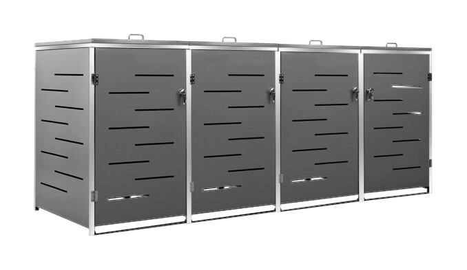 vidaXL Mülltonnenbox anthrazit