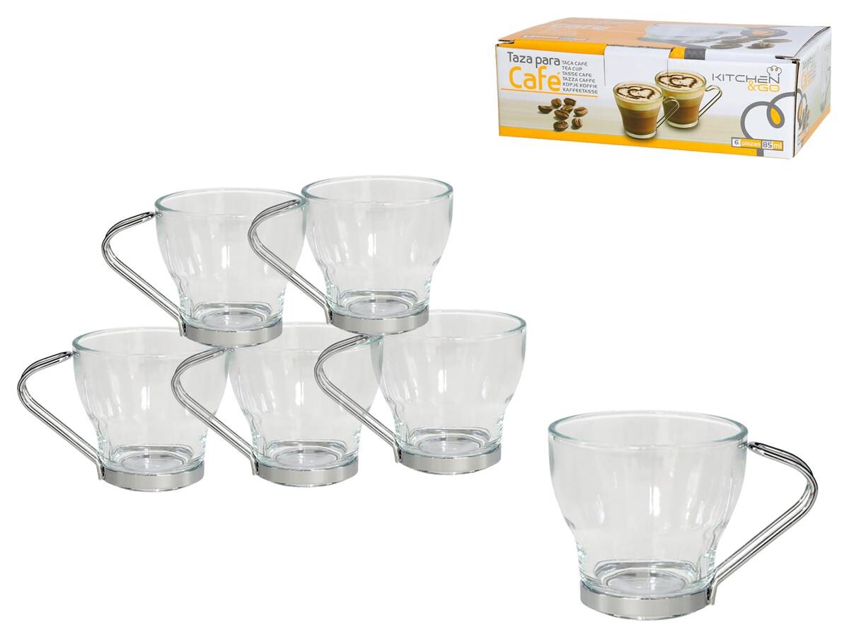GERIMPORT Kaffeebecherset Crazy transparent Glas GERIMPORT Kaffeebecherset Crazy transparent Glas