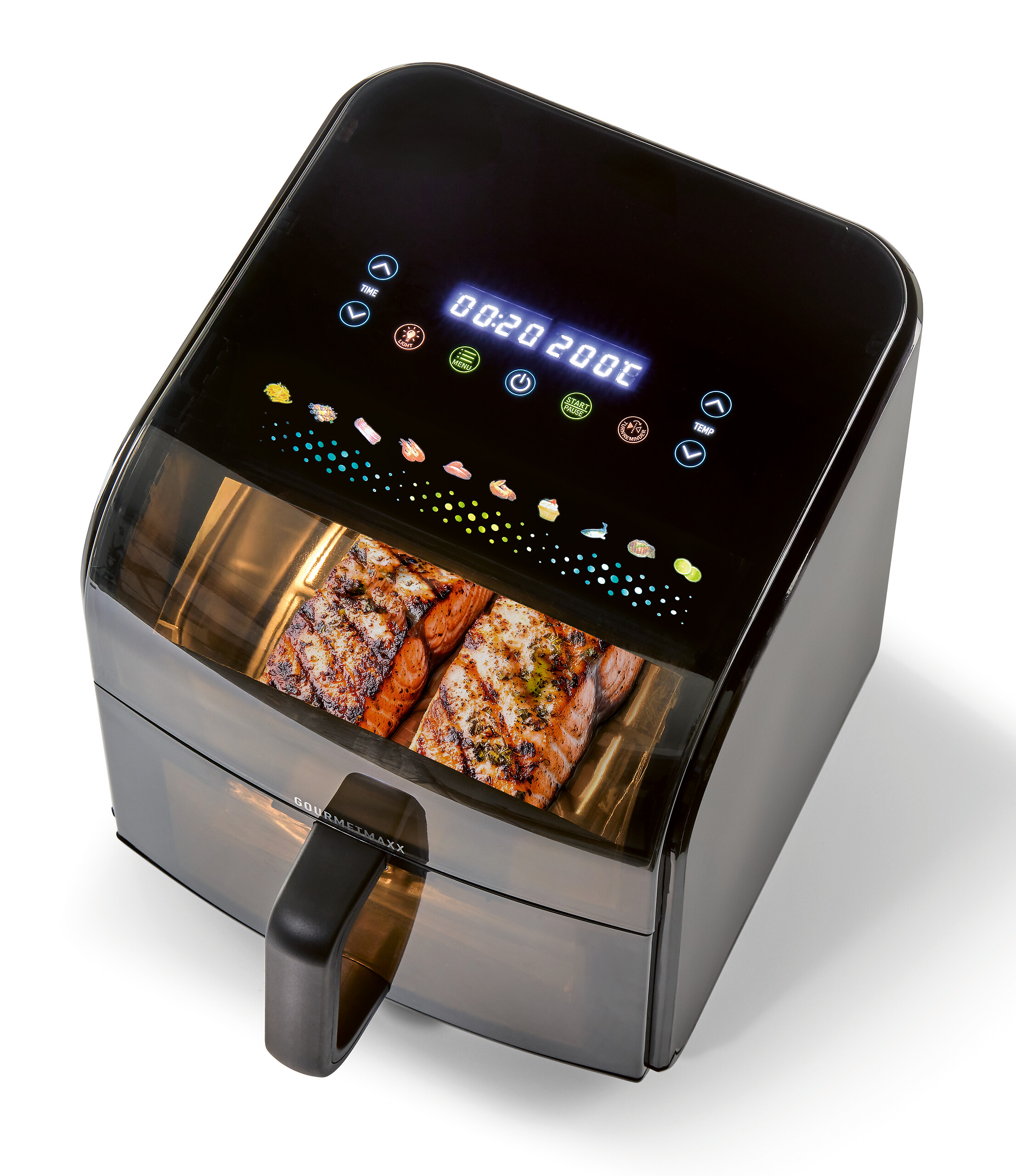 GOURMETmaxx Heißluftfritteuse schwarz Metall B/H/L: ca. 38,6x31,8x28,8 cm ca. 7 l