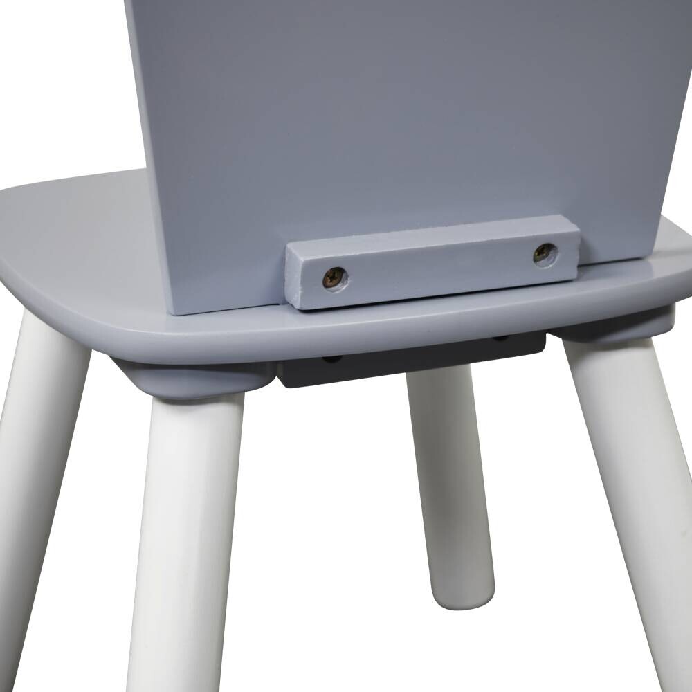 Kesper Kindertisch mit 2 Stühlen grau Spanplatte B/H/L: ca. 55x45x55 cm