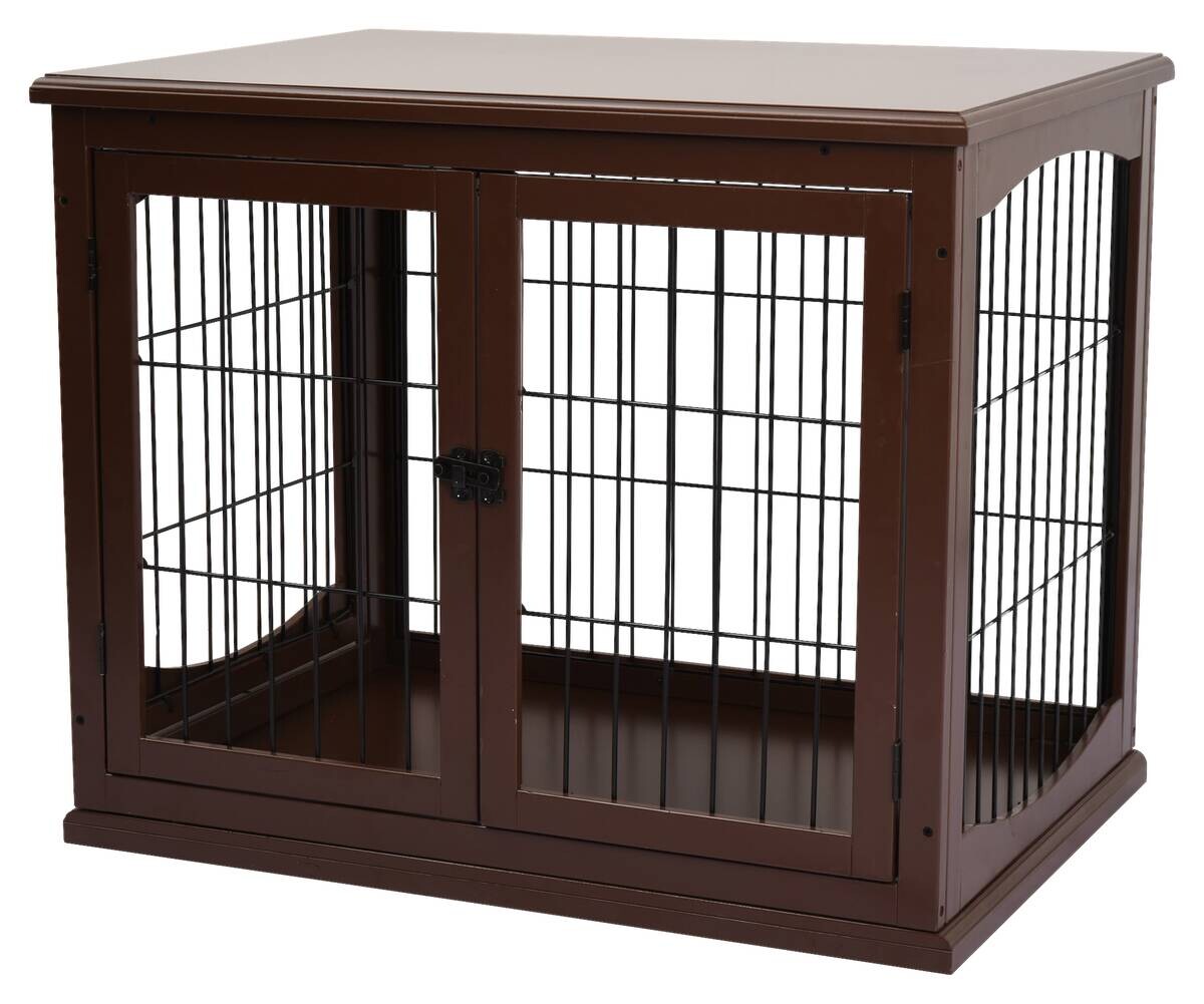 PawHut Hundekäfig braun Metall B/H/L: ca. 81x66x58,5 cm