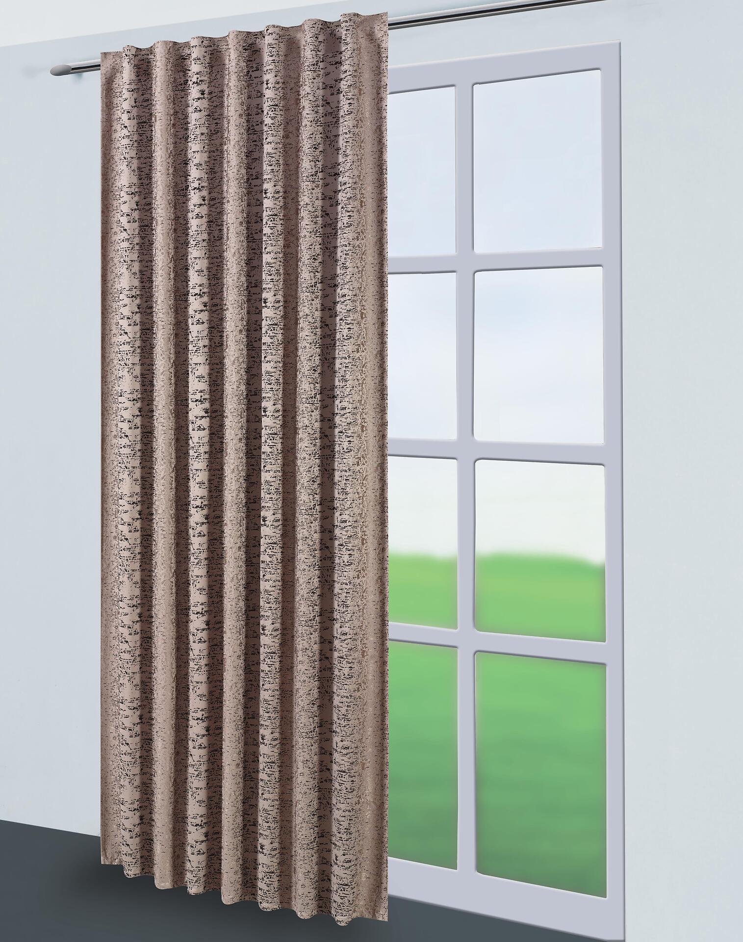 Kombivorhang Gizem taupe B/L: ca. 140x245 cm
