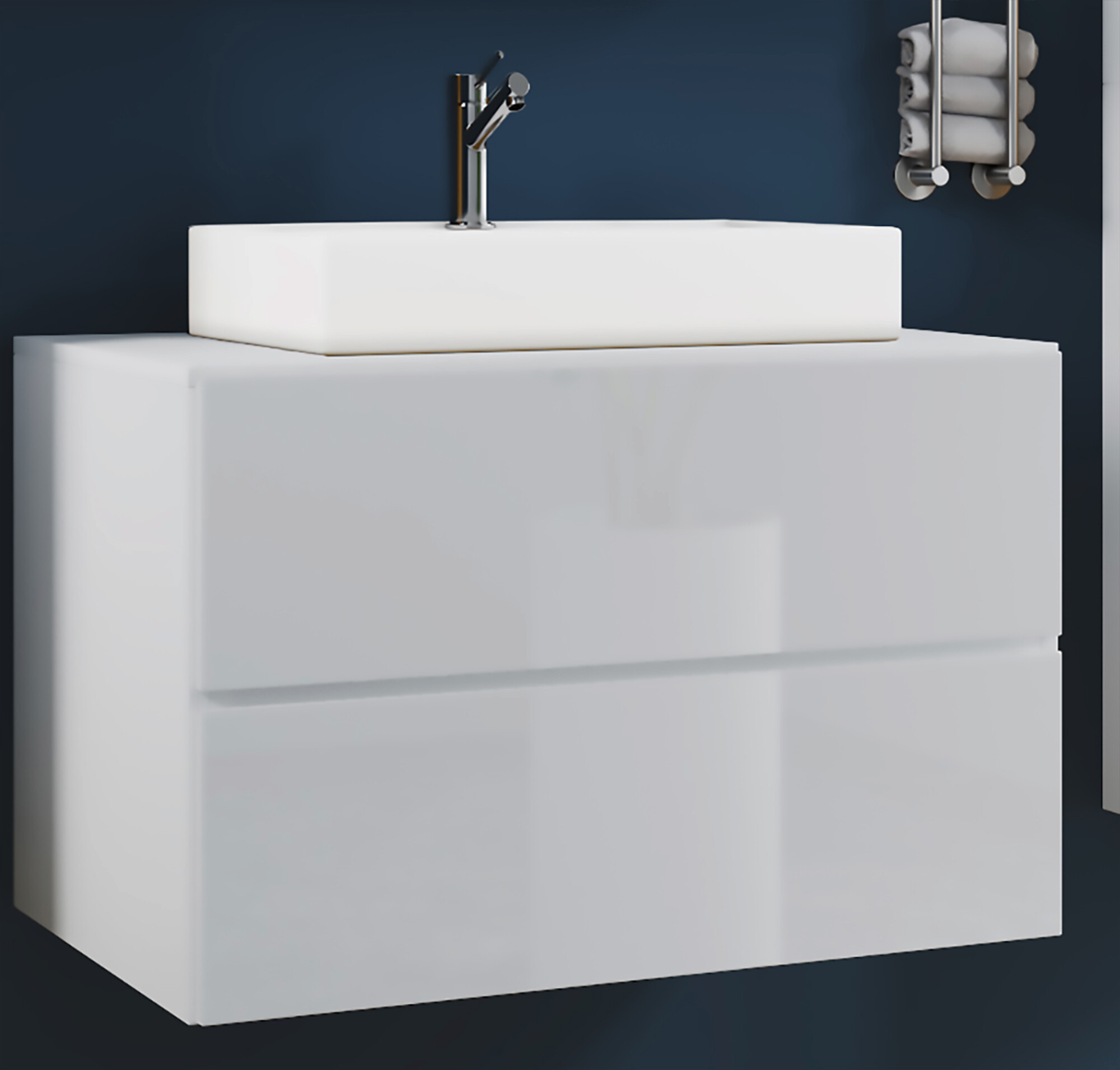 Badblock 2tlg-Lendas weiß weiß B/H/T: ca. 61x69x51,4 cm Badblock 2tlg-Lendas weiß weiß B/H/T: ca. 61x69x51,4 cm